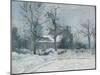 Piette's House at Montfoucault, Snow Effect, 1874-Camille Pissarro-Mounted Giclee Print