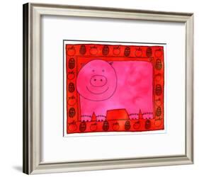 Pig and Apples, 2003-Julie Nicholls-Framed Giclee Print