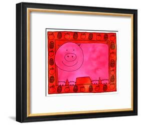 Pig and Apples, 2003-Julie Nicholls-Framed Giclee Print