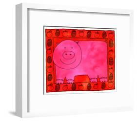 Pig and Apples, 2003-Julie Nicholls-Framed Giclee Print