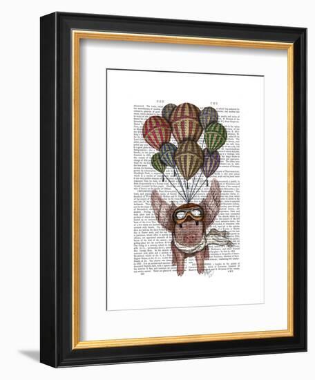 Pig and Balloons-Fab Funky-Framed Art Print