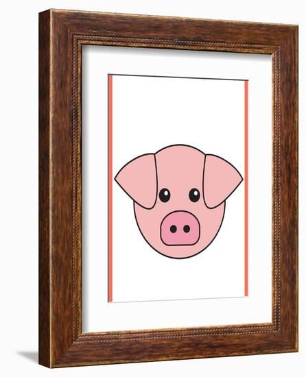 Pig - Animaru Cartoon Animal Print-Animaru-Framed Giclee Print