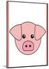 Pig - Animaru Cartoon Animal Print-Animaru-Mounted Giclee Print