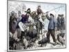Pig market, Boulogne-Frederick Barnard-Mounted Giclee Print