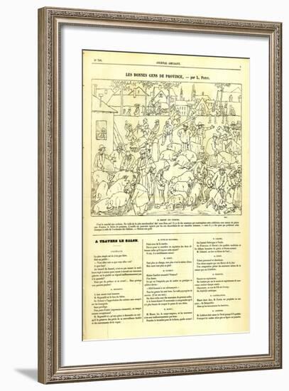 Pig Market, from the 'Journal Amusant', 14 May 1870-Léonce Justin Alexandre Petit-Framed Giclee Print