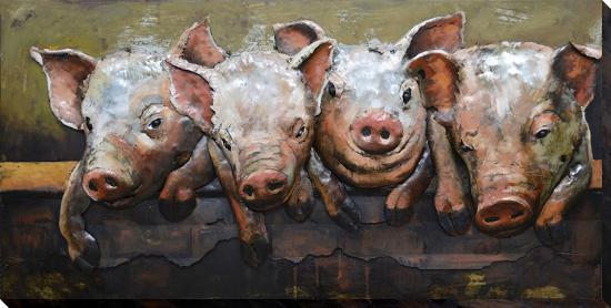 Pig Posse Dimensional Metal Wall Art Alternative Decor By Pig Posse Dimensional Metal Wall Art Alternative Decor By