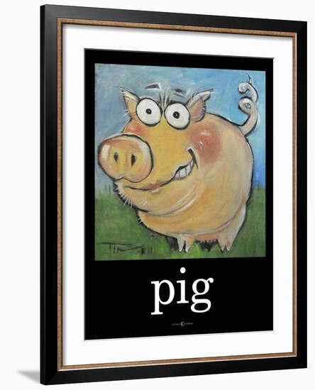 Pig Poster-Tim Nyberg-Framed Giclee Print