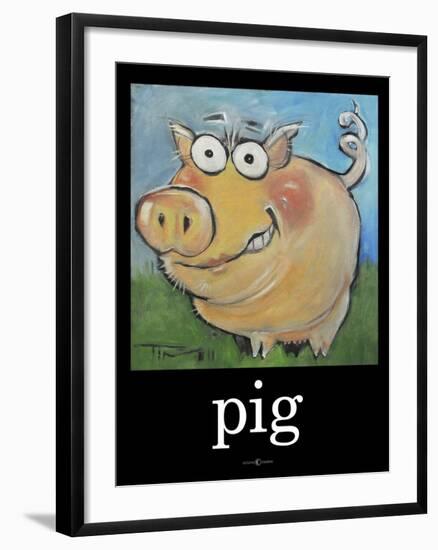 Pig Poster-Tim Nyberg-Framed Giclee Print