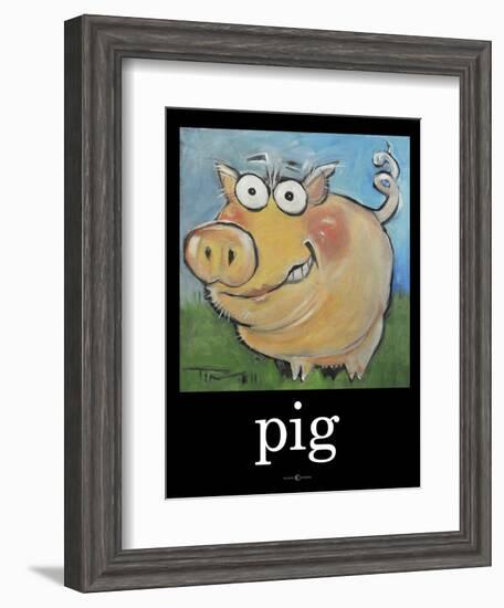 Pig Poster-Tim Nyberg-Framed Giclee Print