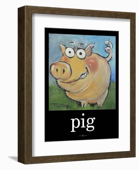 Pig Poster-Tim Nyberg-Framed Giclee Print