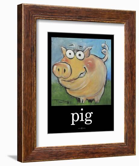 Pig Poster-Tim Nyberg-Framed Giclee Print