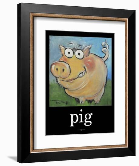 Pig Poster-Tim Nyberg-Framed Giclee Print