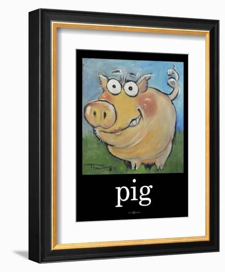 Pig Poster-Tim Nyberg-Framed Giclee Print