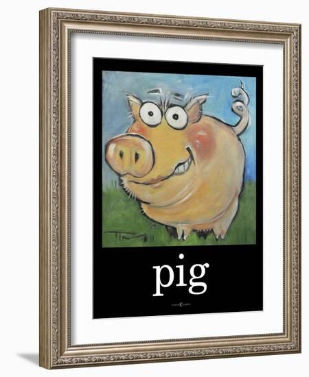 Pig Poster-Tim Nyberg-Framed Giclee Print