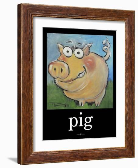 Pig Poster-Tim Nyberg-Framed Giclee Print