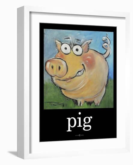 Pig Poster-Tim Nyberg-Framed Giclee Print