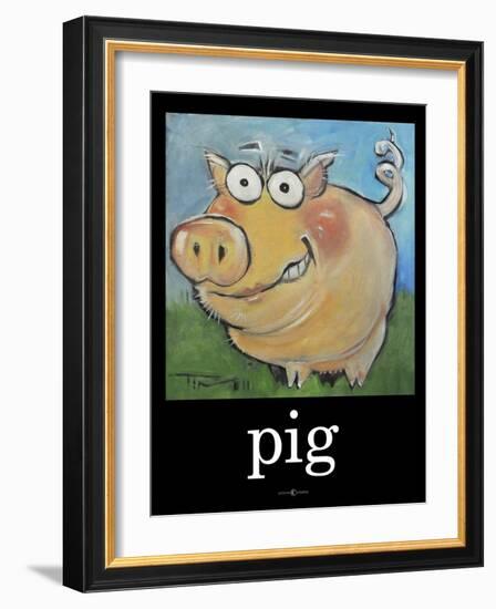 Pig Poster-Tim Nyberg-Framed Giclee Print