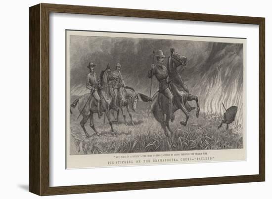 Pig-Sticking on the Bramapootra Churs, Baulked-null-Framed Giclee Print