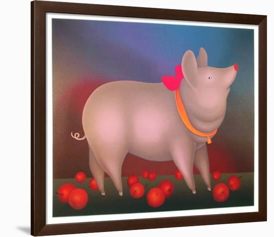 Pig with Bow-Igor Galanin-Framed Limited Edition