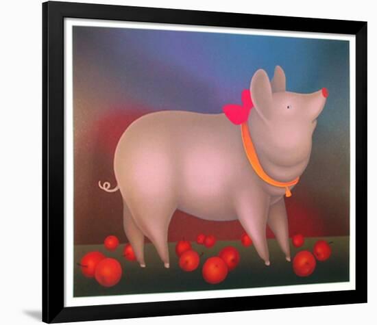 Pig with Bow-Igor Galanin-Framed Limited Edition