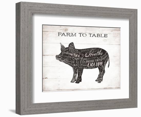 Pig Words-Jace Grey-Framed Premium Giclee Print