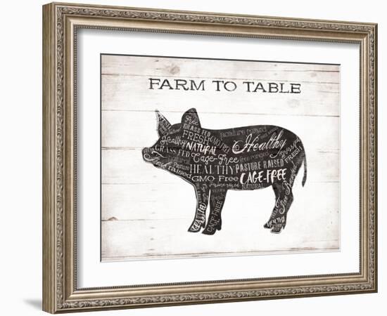 Pig Words-Jace Grey-Framed Art Print