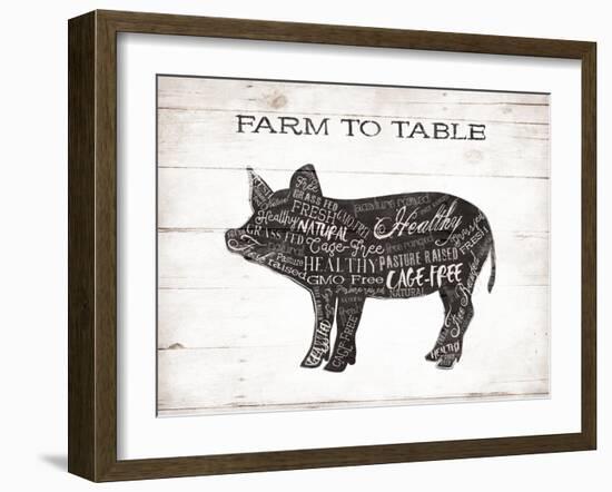 Pig Words-Jace Grey-Framed Art Print