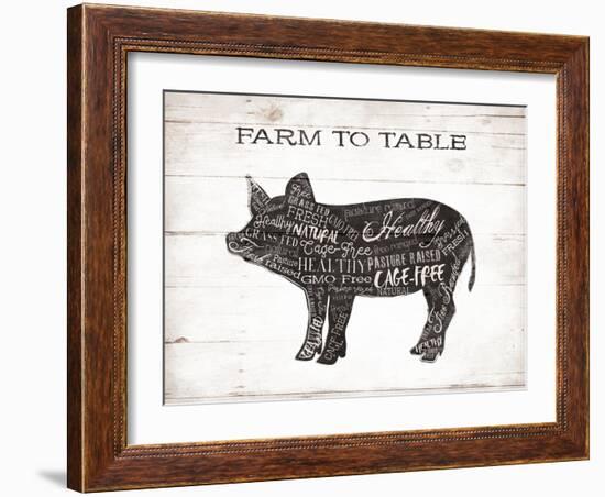 Pig Words-Jace Grey-Framed Art Print