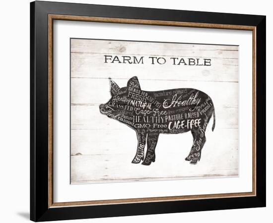 Pig Words-Jace Grey-Framed Art Print