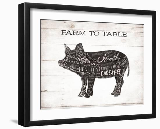Pig Words-Jace Grey-Framed Art Print