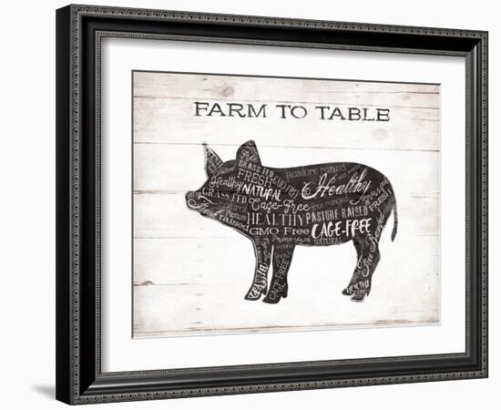 Pig Words-Jace Grey-Framed Art Print