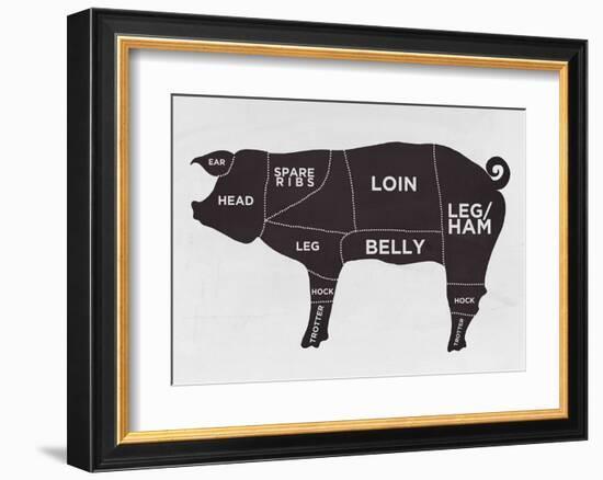 Pig--Framed Art Print