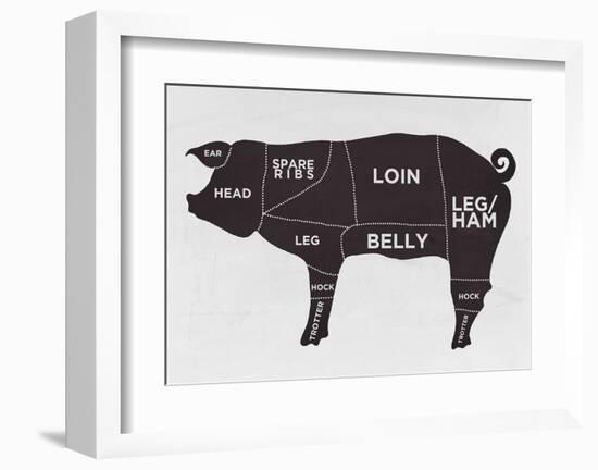 Pig--Framed Art Print