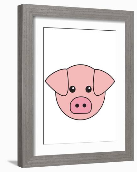 Pig-null-Framed Art Print