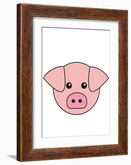 Pig-null-Framed Art Print