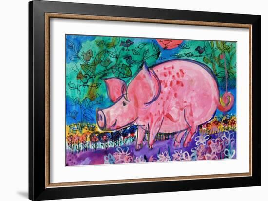 Pig-Brenda Brin Booker-Framed Giclee Print