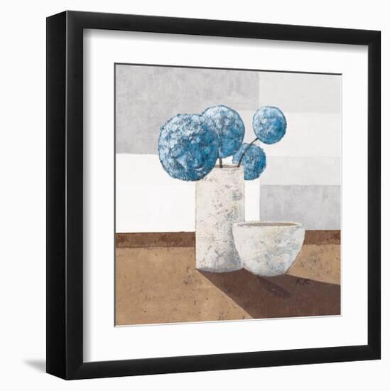 Pigeon Blue Bobbles-Karsten Kirchner-Framed Art Print