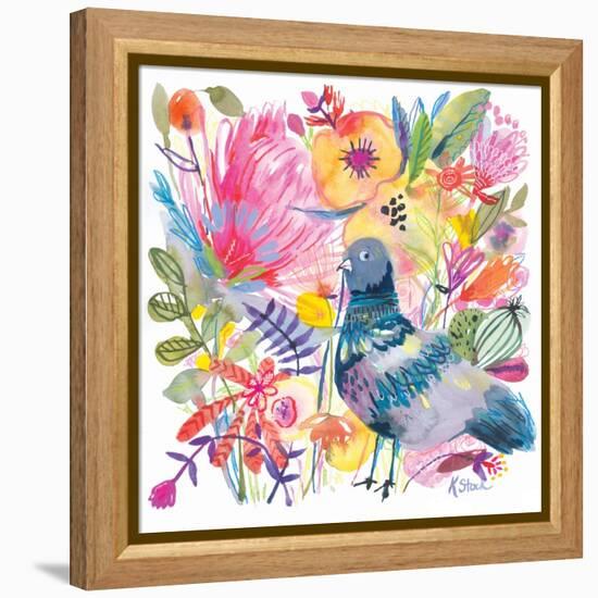 Pigeon Bouquet-Kerstin Stock-Framed Stretched Canvas