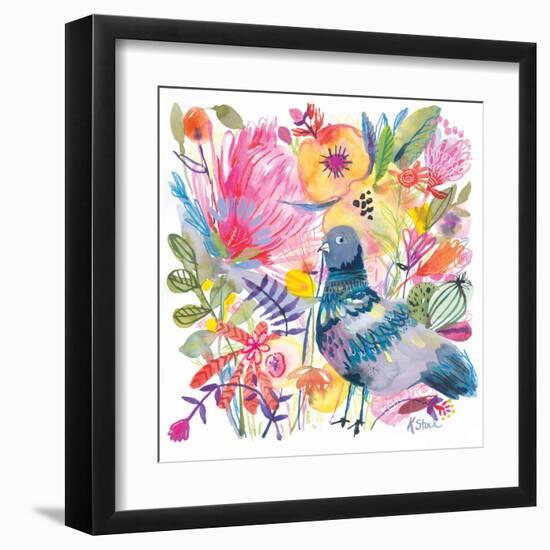 Pigeon Bouquet-Kerstin Stock-Framed Art Print