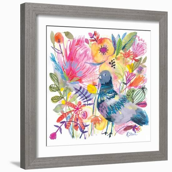 Pigeon Bouquet-Kerstin Stock-Framed Art Print