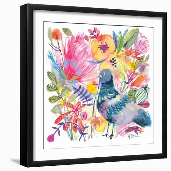 Pigeon Bouquet-Kerstin Stock-Framed Art Print