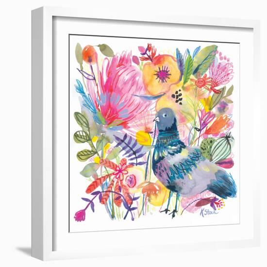 Pigeon Bouquet-Kerstin Stock-Framed Art Print