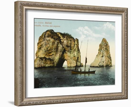 Pigeon Island, Off the Coast of Beirut, Lebanon-null-Framed Photographic Print