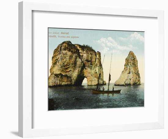 Pigeon Island, Off the Coast of Beirut, Lebanon-null-Framed Photographic Print