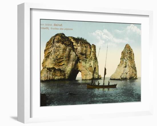 Pigeon Island, Off the Coast of Beirut, Lebanon-null-Framed Photographic Print