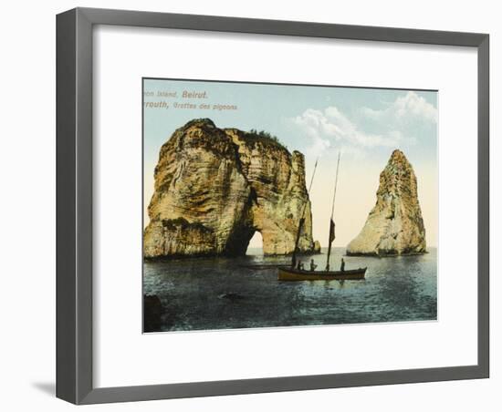 Pigeon Island, Off the Coast of Beirut, Lebanon-null-Framed Photographic Print