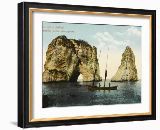 Pigeon Island, Off the Coast of Beirut, Lebanon-null-Framed Photographic Print