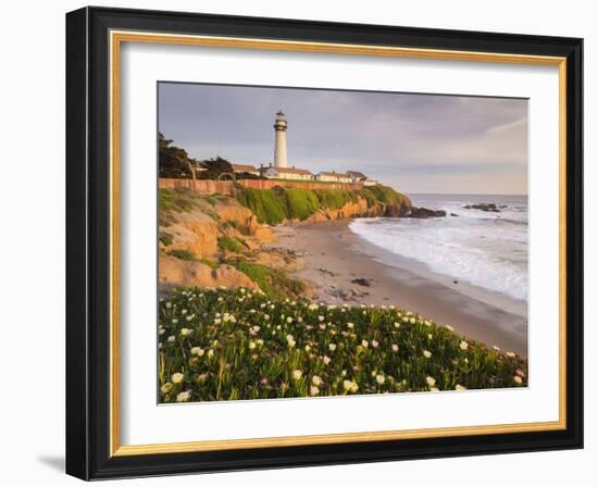 Pigeon Point Lighthouse, Cabrillo Highway 1, California, Usa-Rainer Mirau-Framed Photographic Print