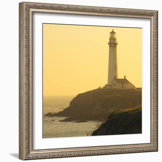 Pigeon Point Lighthouse, Santa Cruz Coast, California, USA-Tom Norring-Framed Photographic Print