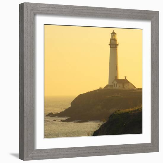 Pigeon Point Lighthouse, Santa Cruz Coast, California, USA-Tom Norring-Framed Photographic Print